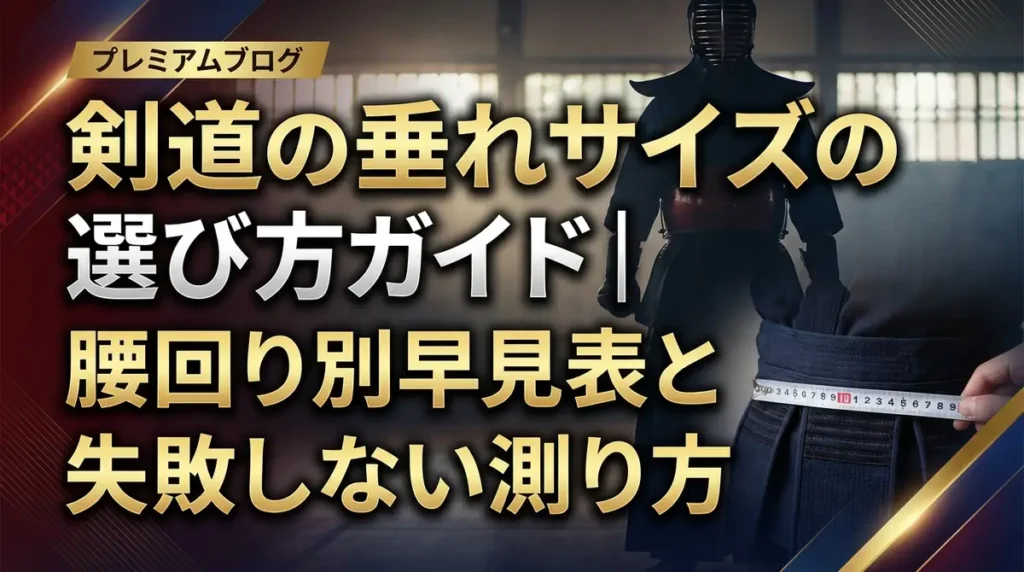 剣道の垂れサイズの選び方ガイド｜腰回り別早見表と失敗しない測り方