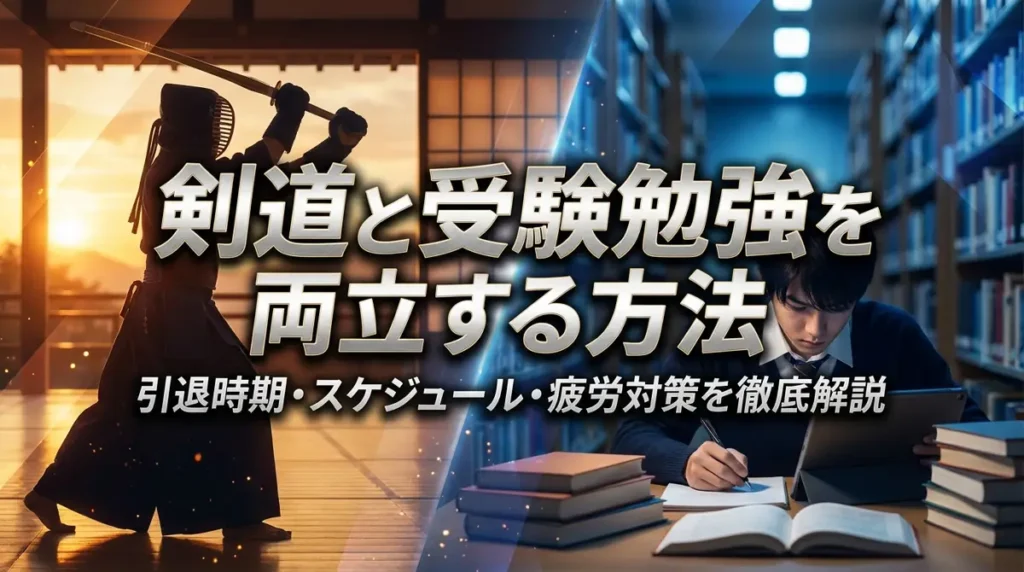剣道と受験勉強を両立する方法｜引退時期・スケジュール・疲労対策を徹底解説