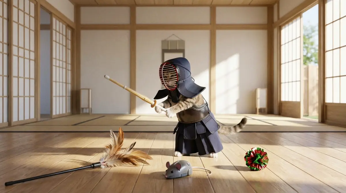 ネコ剣道撮影におすすめのおもちゃ3選