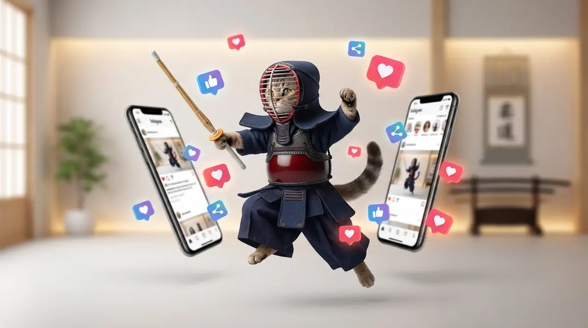 SNSでバズるネコ剣道写真のコツ