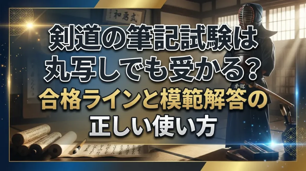 剣道の筆記試験は丸写しでも受かる？合格ラインと模範解答の正しい使い方