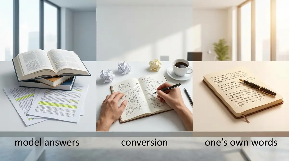 模範解答を「自分の言葉」に変換する3ステップ
