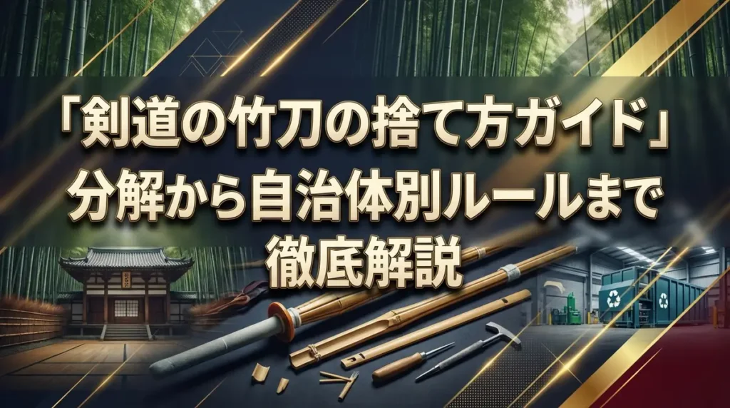 剣道の竹刀の捨て方ガイド｜分解から自治体別ルールまで徹底解説