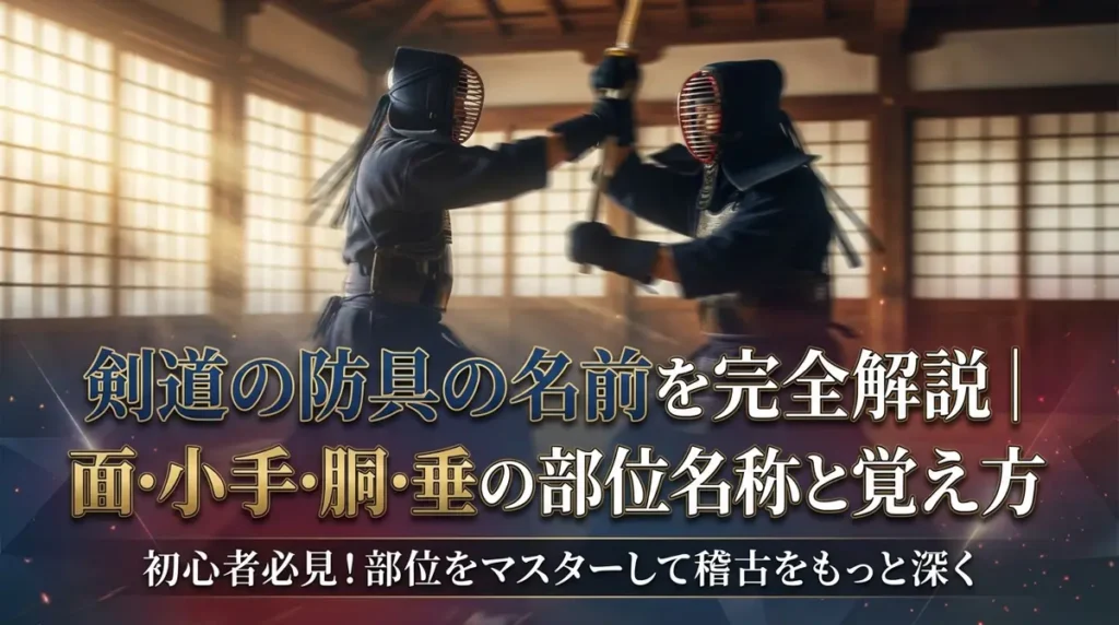 剣道の防具の名前を完全解説｜面・小手・胴・垂の部位名称と覚え方